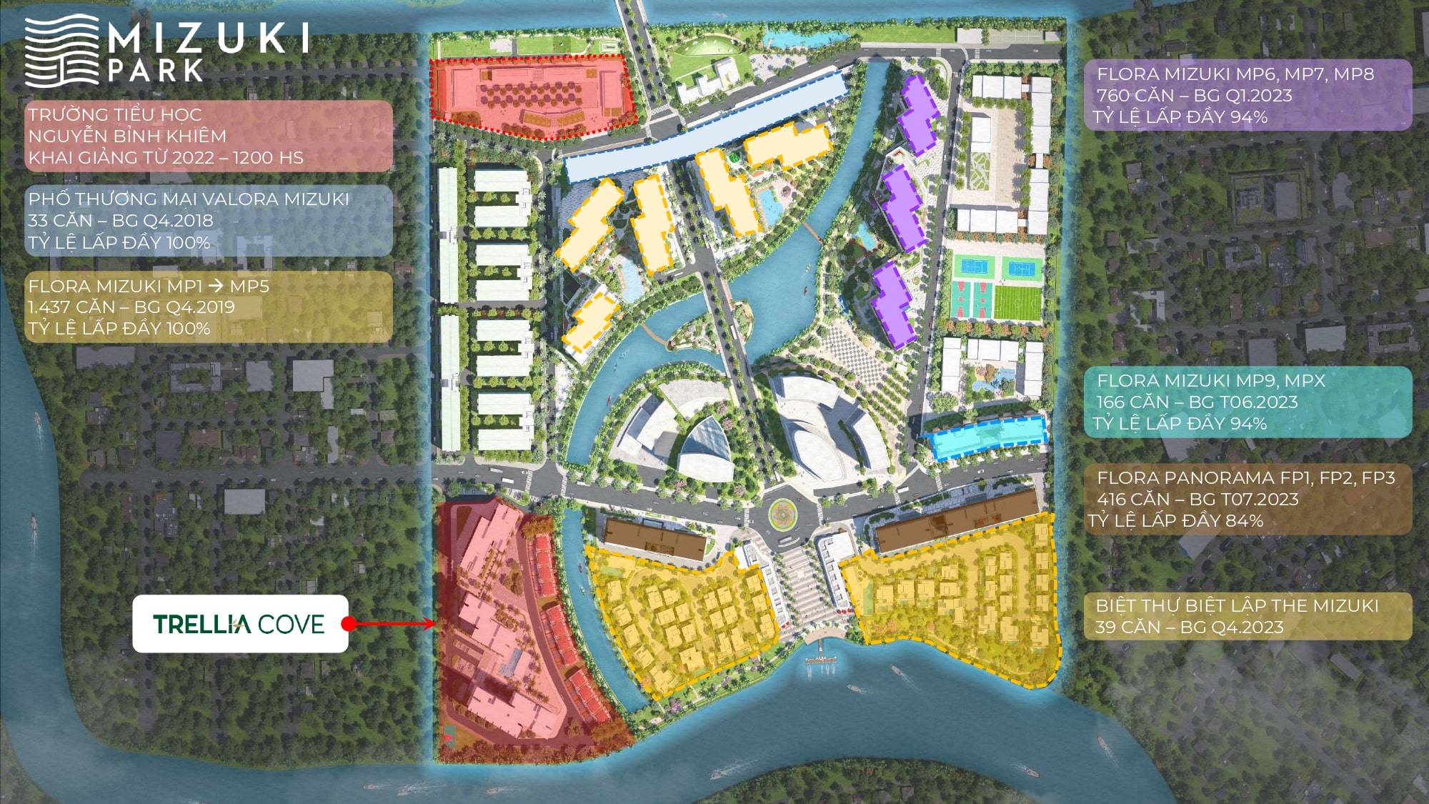 MẶT BẰNG TRELLIA COVE MIZUKI PARK – QUY HOẠCH CHUẨN CAO CẤP, TỐI ƯU GIÁ TRỊ SỞ HỮU LÂU DÀI
