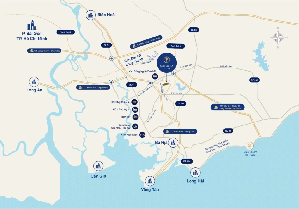 Vị trí SALACIA VILLAS PHÚ MỸ