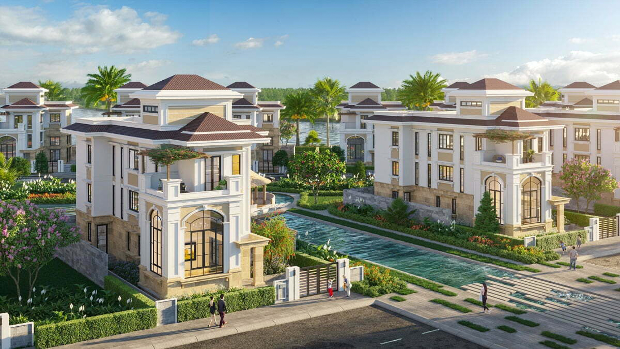 Phối cảnh biệt thự Cù Lao Tân Vạn