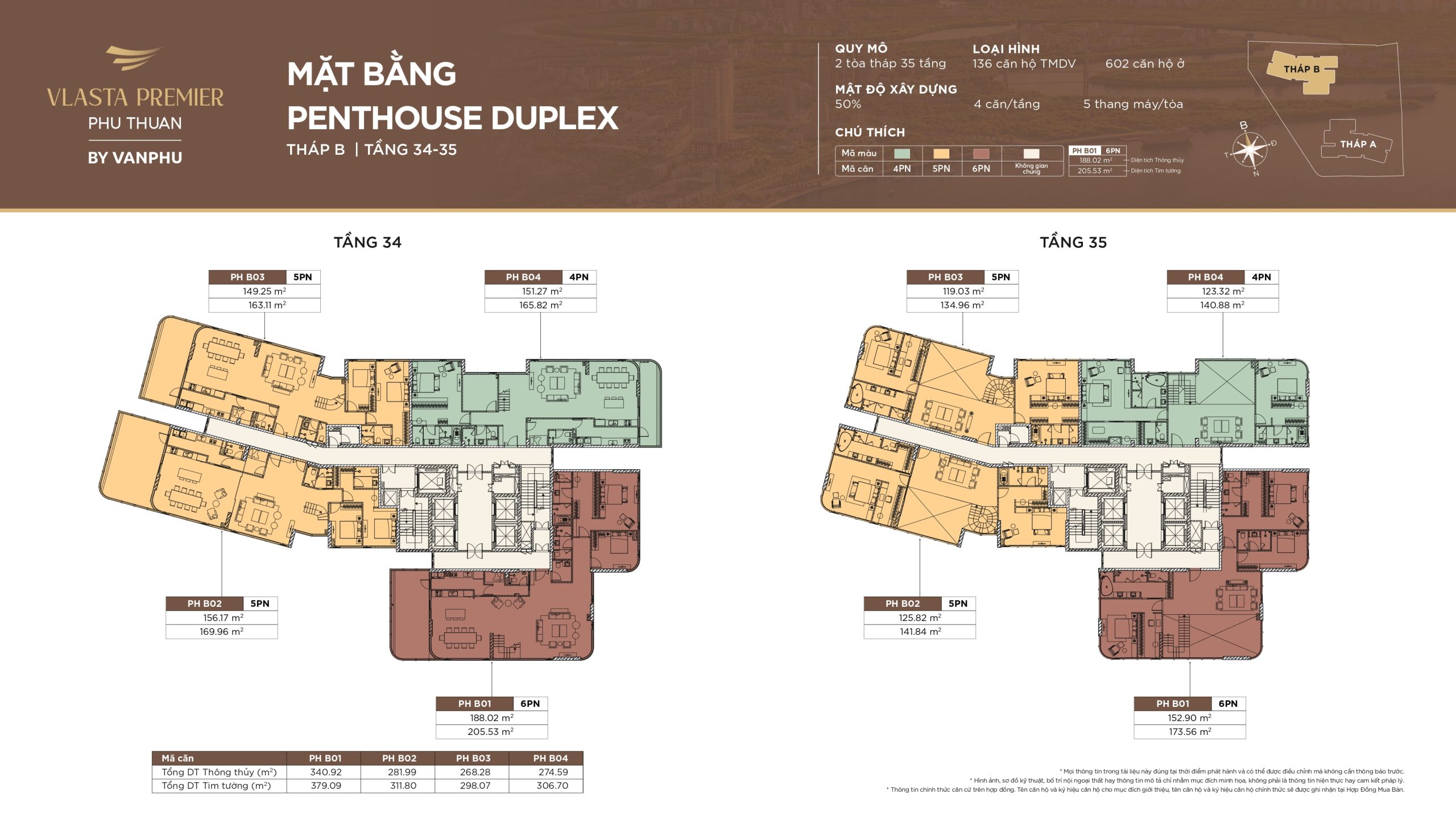 Mặt bằng penthouse duplex căn hộ vlasta premier