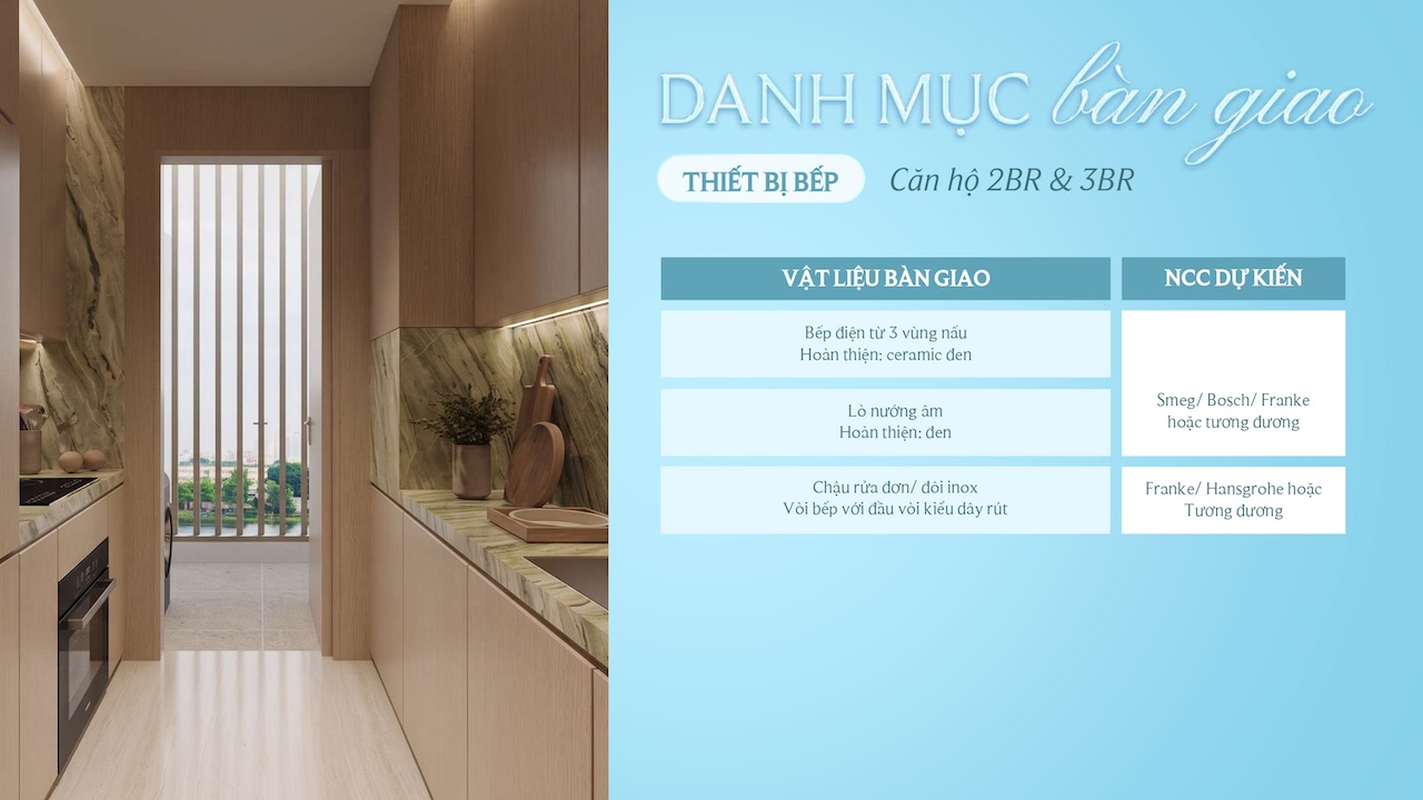 VẬT LIỆU BÀN GIAO CĂN HỘ PALM RIVER QUẬN 2
