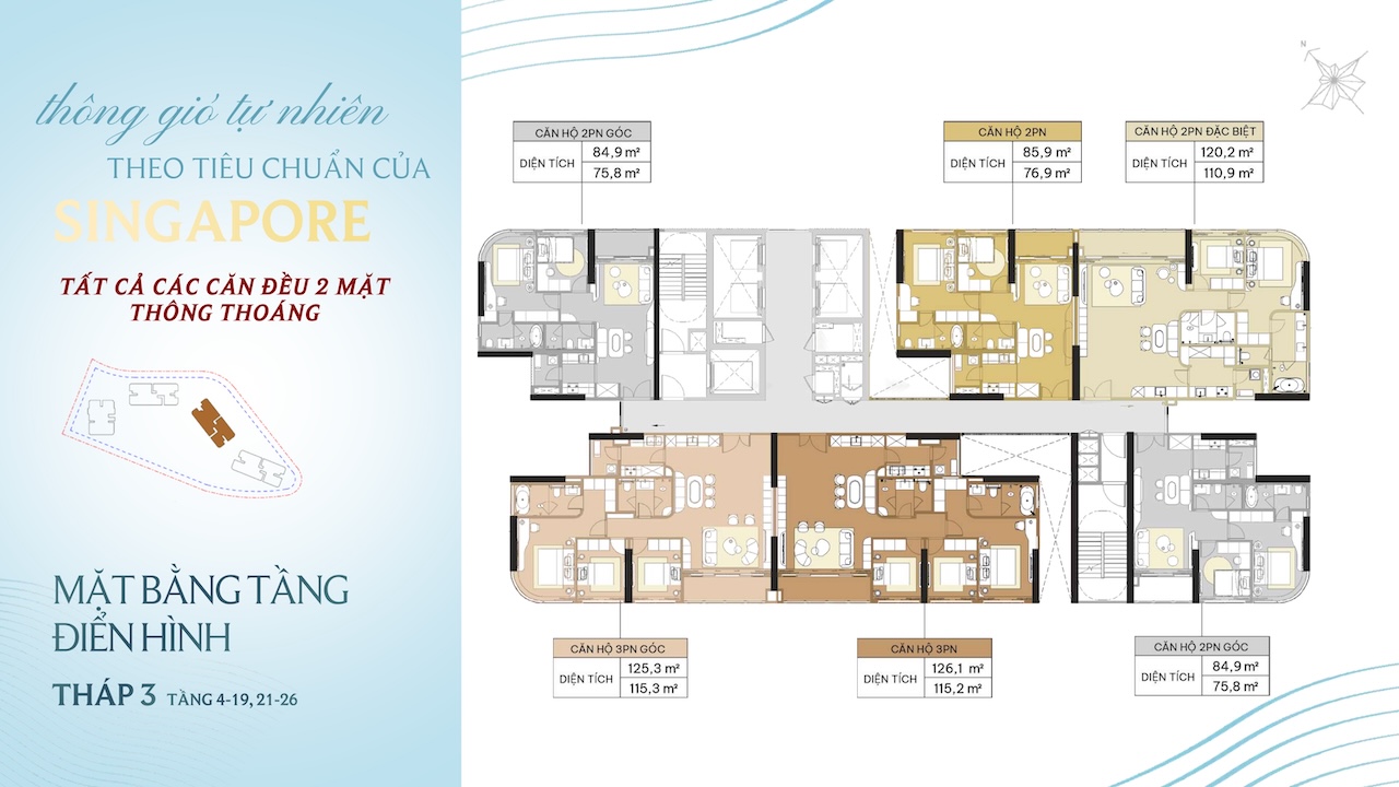LAYOUT CĂN HỘ DỰ ÁN PALM RIVER