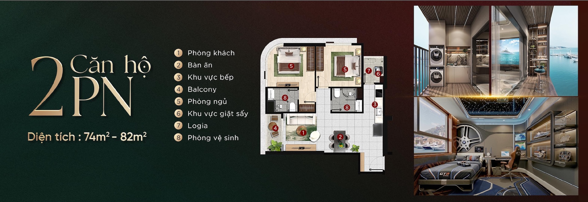 LAYOUT CĂN HỘ DỰ ÁN PALM RIVER