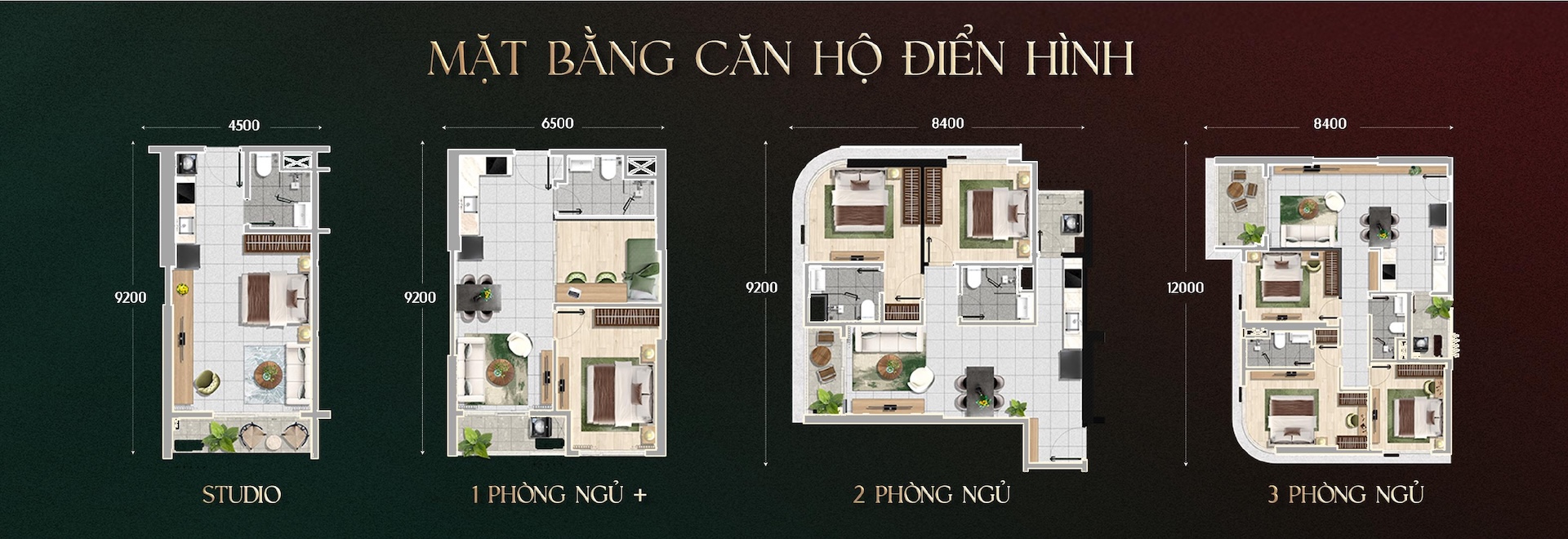 LAYOUT CĂN HỘ DỰ ÁN PALM RIVER