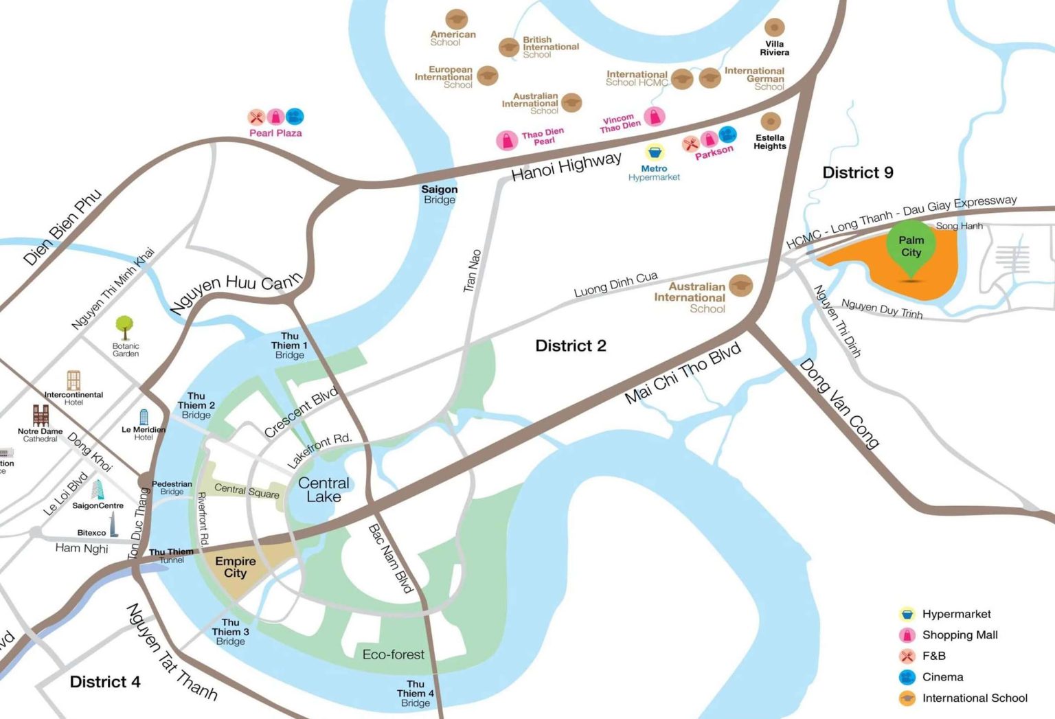 VỊ TRÍ DỰ ÁN PALM CITY - PALM RIVER QUẬN 2