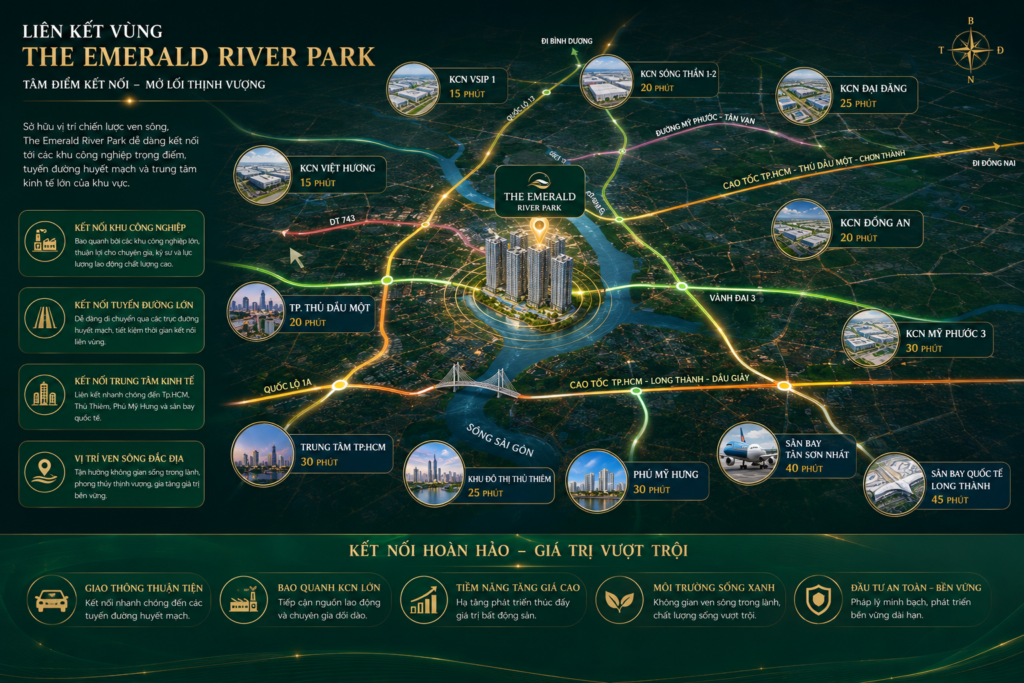 VỊ TRÍ DỰ ÁN THE EMERALD RIVER PARK THUẬN AN HCM